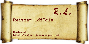 Reitzer Lúcia névjegykártya